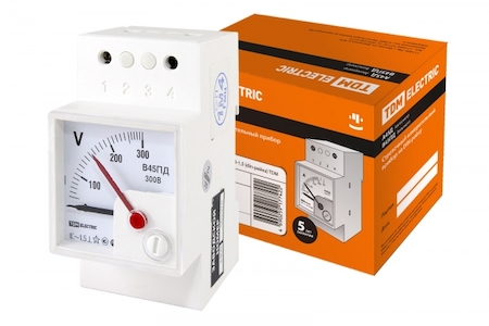TDM ELECTRIC SQ1102-0307 Вольтметр В45ПД 300В-1,5 (din-рейка) TDM